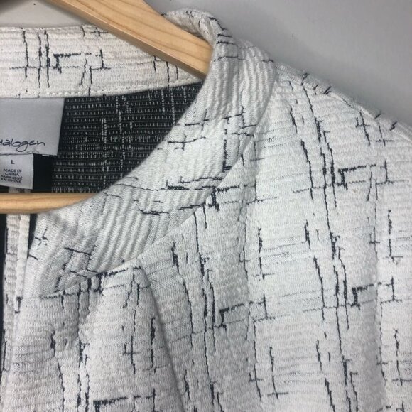 Halogen Textured Cream Blazer Size Large Business Casual Classic - Picture 2 of 8